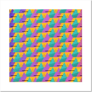 Geometric Memphis #2 - Repeat Pattern Art Decor Design Posters and Art